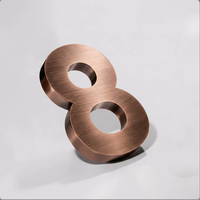 Lettres 3D en laiton antique SUS304 de qualité supérieure, signalétique métallique PVD, étanche IP65, pour centres commerciaux, magasins de luxe, devantures de boutiques, hôtels