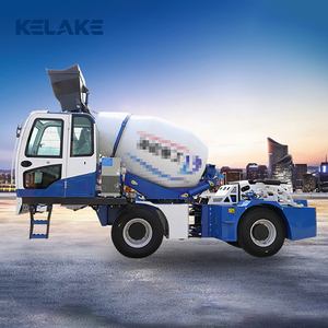Camion malaxeur à béton KELAKE bleu, auto-alimenté, haute capacité de charge, rayon de braquage court - Product Image 6