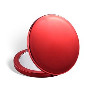 Personalized Luxury Round Shape Dual Side Red Plating Round Fashion <b>Compact</b> <b>Mirror</b> - Product Image 5