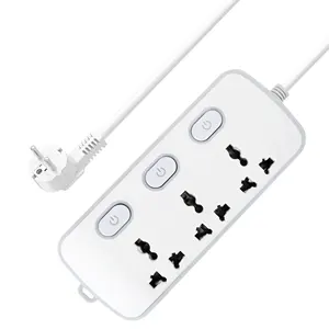 Electrical Equipment Supplies with 3 USB Independent Power Switch Sockets Office and Household Power Strips