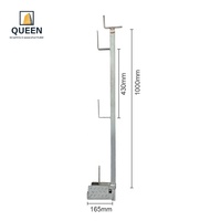 LINYIQUEEN Garde-corps de sécurité temporaire en acier galvanisé réglable et coulissant, accessoire de sécurité pour la construction