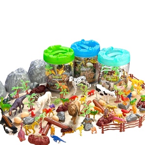 Juego de 3 Miniaturas de Dinosaurios Realistas de Plástico Sólido, Modelo <span class=keywords><strong>Animal</strong></span> a Escala 1/12, en Cubo, para Niños de 7 a 12 Años, Temática Oceánica - Product Image 1