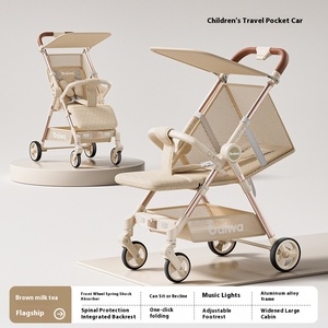 Trọng lượng nhẹ có thể gập lại Xe đẩy em bé du lịch thân thiện với chuyển đổi ngả túi xe đẩy với ô tính năng - Product Image 6