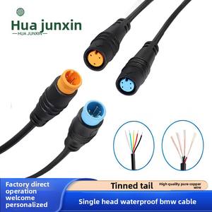 M8 Wasserdichter Kupfer leiter 4-poliger Stecker Buchse Einzel kopf 8P/2P-6P/3P Adapter kabel für Elektro fahrzeuge PVC Verwendung für Kraftfahrzeuge - Product Image 2