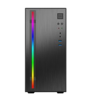 Caja de Ordenador Personalizada al por Mayor, Micro ATX con Asa, Panel Frontal Personalizado, Torre Media con Pantalla LCD, Mini Torre