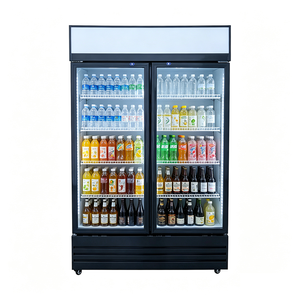 Réfrigérateur commercial vertical économique pour boissons, vitrine réfrigérée à refroidissement par air, porte vitrée, commande LED, verrou de porte - Product Image 2