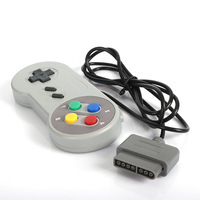 Mando de Juego USB con Cable de 16 Bits con Motor de Vibración y Botón Turbo para SNES y Genesis, Material ABS