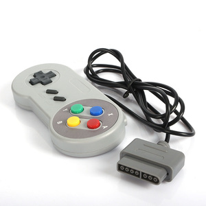 진동 모터와 터보 버튼이 있는 16비트 <span class=keywords><strong>USB</strong></span> 유선 게임패드 SNES 게임 조이스틱 컨트롤러용 ABS 소재 - Product Image 3