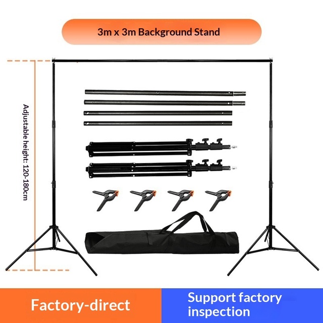 Metal Backdrop Stand Adjustable Photography Background Stand Frame Photo Background Stand Studio Equipment