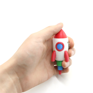 Porte-clés pendentif anti-stress personnalisé imprimé en 3D, motif fusée et extraterrestre de dessin animé, pour l'exploration spatiale, idéal comme cadeau ou accessoire pour clés - Product Image 3