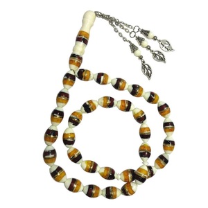 ลูกประคำกระดูกอูฐขัดเงาคุณภาพสูง 33 เม็ด สไตล์โบราณ สำหรับสวดมนต์อิสลาม ของสะสมงานศิลป์ มีจำหน่ายจำนวนมาก - Product Image 4