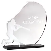 Placa de Cristal Prêmio Troféu Cricket