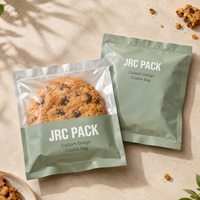 Emballage personnalisé pour biscuits, sachet individuel pour biscuits, emballage en plastique mat thermoscellable avec fenêtre transparente