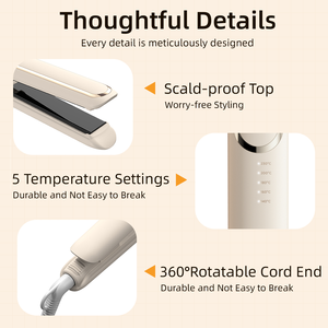 Lisseur électrique pour femmes PTC, pour hôtel, avec température réglable par LED, logo personnalisable, revêtement céramique, multifonction, usage domestique, vente en gros - Product Image 6