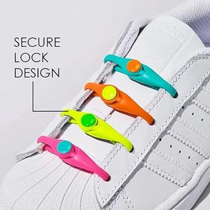Lacci lacci elastici leganti pigri per bambini adulti senza cravatta in gomma speciale per <span class=keywords><strong>scarpe</strong></span> da ginnastica cerato finitura lacci elastici liberi per capi - Product Image 6
