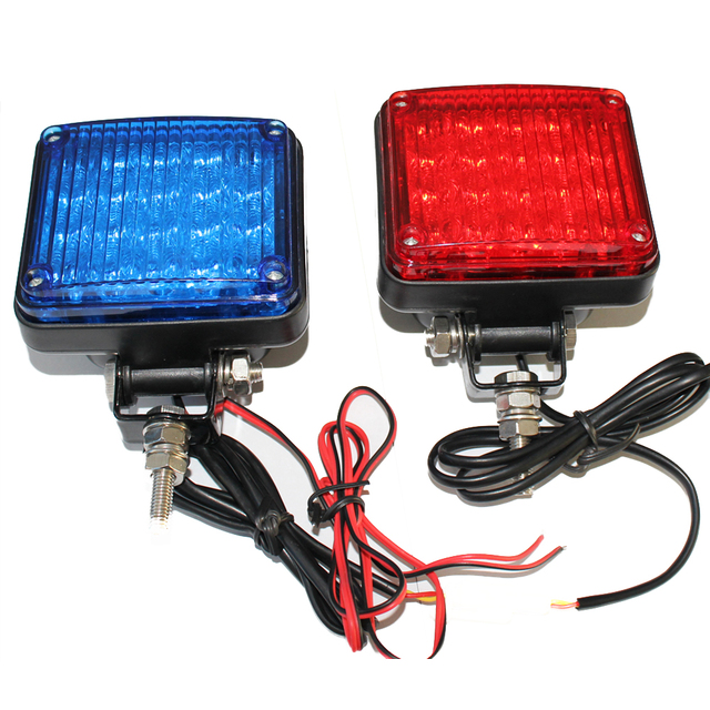 Red Blue LED Motorcycle Strobe Flashing Headlight for Emergency Motorbike
