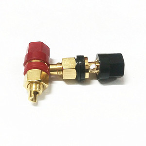 Terminal de cobre puro chapado en oro sin soldadura, conector tipo banana, soporte para altavoz, terminal de audio, venta directa de fábrica - Product Image 1