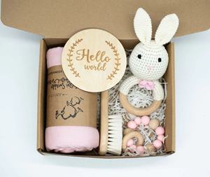 Edredón Lovey para bebé, manta de seguridad, regalo, sonajero de madera de ganchillo, peine, soporte para chupete, manta envolvente de muselina de algodón de Bambú - Product Image 5