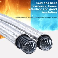Gaine métallique anti-explosion en acier inoxydable 304, conduit tressé, tuyau flexible gainé PVC pour la protection des fils/câbles intérieurs