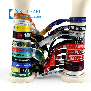 Biểu Tượng Tùy Chỉnh Thăng Hoa In Tổ Chức Sự Kiện Đảng Vải Vòng Đeo Tay Polyester Lễ Hội Vải Khuyến Mại Dây Đeo Cổ Tay Với Khóa - Product Image 6