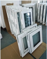 Ventana de PVC Económica con Vidrio Templado y Persiana para Cocina de Apartamento y Uso en Hoteles