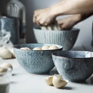 Prato para cozinha nórdico, tigela de cerâmica criativa para uso doméstico, tigela de sopa, macarrão instantâneo