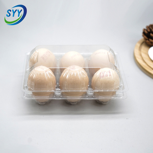 Clear Transparent Plastic <strong>Egg</strong> Tray Blister 6-<strong>Cell</strong> Food Grade Stackable Containers Custom Logo for 40-50g <strong>Eggs</strong> ISO9001 Certified - Product Image 1