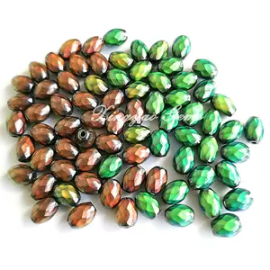 Glass Mood Stones Xing Yao Hits Mood Change Color Bead Stone Heat Agate Jewelry Making 9mm Accepted Customized Product Oval Cut