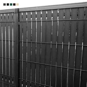 Kit rigide de latte de clôture d'écran d'intimité de PVC cadre en métal <span class=keywords><strong>occultation</strong></span> clôture antil UV 3D treillis et portes de bande verticale - Product Image 5