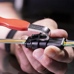 Automotive Wiring Harness <b>Clip</b> Pry Bar Red Orange Blue Plastic S2 Steel Removal <b>Tool</b> For Electrical Terminal Connector - Product Image 2