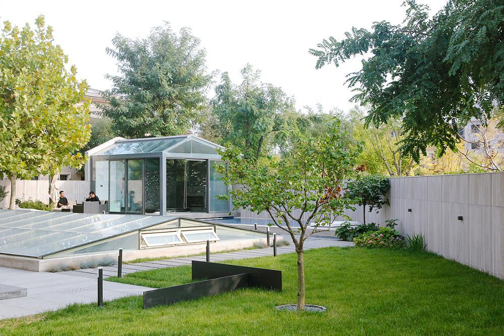marco de aluminio de Gable terraza bajo-e techo de vidrio para Patio tifón resistente e impermeable