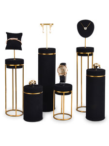 Exhibidor de Joyería Jinsky Personalizado de Microfibra, Clásico, Elegante y de Lujo, Color Negro, Herramientas de Exhibición para Accesorios de Joyería - Product Image 4