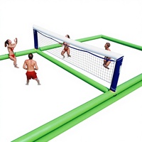 Grand terrain de volley-ball gonflable pour piscine / terrain de volley-ball aquatique / terrain de tennis pour jeux sportifs - Certifié CE, couleur personnalisée Aoqile