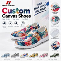 Chaussures basses en toile personnalisées OEM ODM avec logo et motifs imprimés, chaussures décontractées à marque privée pour hommes et femmes