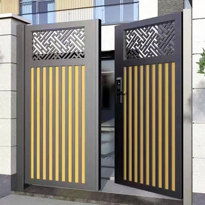 빌라 입구를위한 현대 현대 알루미늄 정원 전기 슬라이딩 및 스윙 게이트 전기 펜싱 격자 및 게이트 - Product Image 4