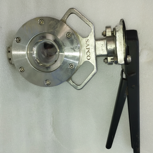 Vanne papillon manuelle en acier moulé de type gaufrette avec siège en caoutchouc EPDM/nitrile de 40 mm pour les applications de gaz d'huile d'eau - Product Image 1