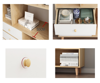 Étagères modulaires en bois blanc industriel, 2 pièces, réglables, porte-livre de chine