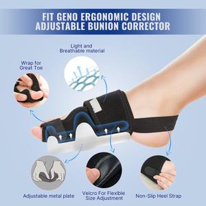 Corrector <span class=keywords><strong>de</strong></span> Juanetes y Enderezador <span class=keywords><strong>de</strong></span> <span class=keywords><strong>Dedos</strong></span> para Hallux Valgus, Férula Ajustable con <span class=keywords><strong>Separador</strong></span> <span class=keywords><strong>de</strong></span> <span class=keywords><strong>Dedos</strong></span> para Alivio del Dolor (Izquierdo/Derecho) - Product Image 6