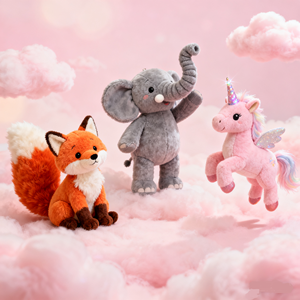 Boneka hewan kelinci lucu mainan mewah lembut Kawaii hadiah ulang tahun telinga panjang untuk anak-anak bayi kain katun katun katun PP - Product Image 1