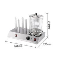 Grille-pain à hot-dogs avec 4 brochettes, machine à hot-dogs commerciale