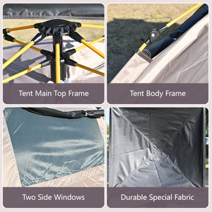 <span class=keywords><strong>Tente</strong></span> automatique respirante pour famille de 3 à 4 personnes, design pop-up avec fenêtres en maille pour la ventilation et la protection contre les insectes - Product Image 3