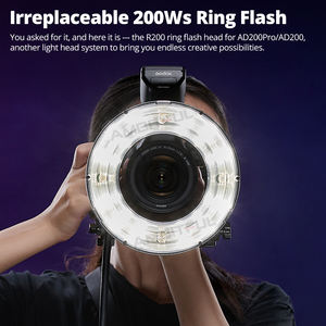<span class=keywords><strong>Godox</strong></span> R200 200W LED Ring Light Speedlite Flash Head pour Sony Canon Nikon Fuji Olympus Camera <span class=keywords><strong>Godox</strong></span> <span class=keywords><strong>AD200</strong></span> AD200Pro Flash - Product Image 4