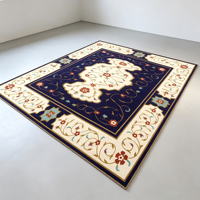Tapis en velours cristal, design pastoral minimaliste, résistant aux taches, en fibre de polyester de haute qualité, pour salon, chambre à coucher, grand format