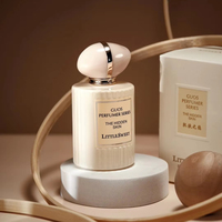 Parfum vide rond personnalisé 30ML 50ML 100ML Conteneur de parfum givré mat Bouteilles de parfum en verre de pulvérisation portables vintage à pompe