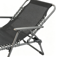 Chaise longue moderne réglable et pliable de haute qualité, multifonctionnelle, avec structure métallique résistante à l'usure, pour l'extérieur