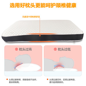 <b>Memory</b> <b>Foam</b> Pillow 68x39x11cm Rectangle Neck Support For General Adults And Seniors White Solid - Product Image 3