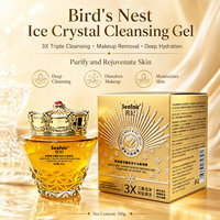 Gel nettoyant en cristal de glace Seefair Bird's Nest, nettoyage en profondeur, nettoyage des pores, élimination des points noirs, crème démaquillante