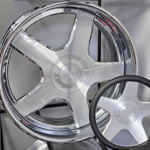 Cerchi Forgiati in 2 Pezzi a <span class=keywords><strong>5</strong></span> Razze Spazzolate 22 24 26 Pollici 5x127 per Chevy Impala SS, Ruote Personalizzate per Auto Passeggeri OEM SEMA - Product Image 3