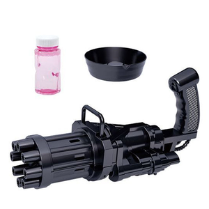 Pistolet à bulles électrique Jinming Gatling pour enfants, pistolet à bulles manuel à faire tremper et souffler <span class=keywords><strong>de</strong></span> savon et d'<span class=keywords><strong>eau</strong></span>, jouet pour activité <span class=keywords><strong>de</strong></span> fête - Product Image 1