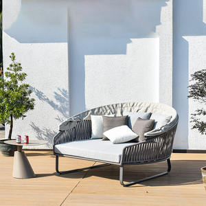 Foshan usine corde <span class=keywords><strong>transat</strong></span> bon marché en aluminium étanche en gros lit <span class=keywords><strong>de</strong></span> repos avec auvent au bord <span class=keywords><strong>de</strong></span> la piscine plage complexe hôtel <span class=keywords><strong>transat</strong></span> durable - Product Image 4